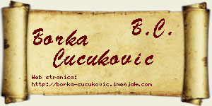 Borka Čučuković vizit kartica